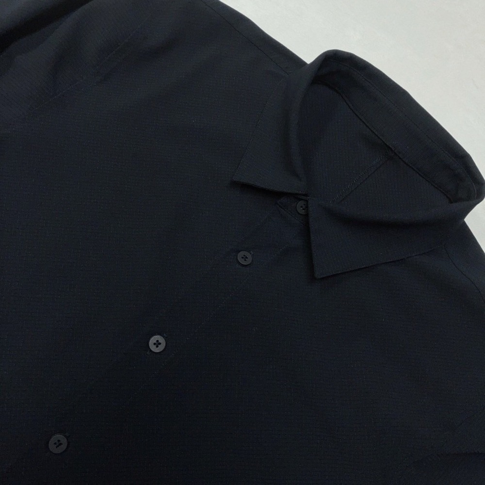 Lululemon Commission Long-Sleeve Shirt‎ Pocket Men's M Black Dress Shirt GREAT!